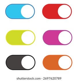 Ilustración vectorial de una colección de iconos de Botón de energía: encendido, apagado, apagado, con un diseño plano para aplicaciones, Sitios web, carteles, Anuncios y pegatinas.