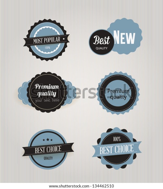 Vector\
illustration. Collection of Premium Quality and Guarantee Labels.\
Collection of Labels and vector element with retro vintage styled\
design. Set of retro ribbons and\
labels.