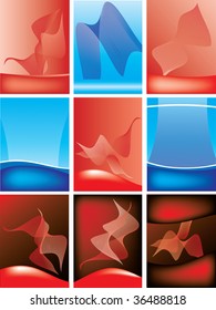 Vector illustration for a collection of red and blue abstract background