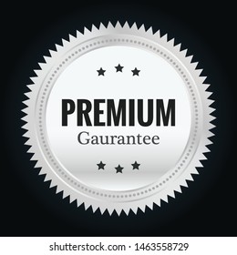 vector illustration of Collection of silver labels and badges