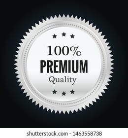 vector illustration of Collection of silver labels and badges