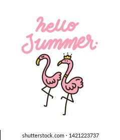 Vector illustration collection of summer vacation items isolated on white background.