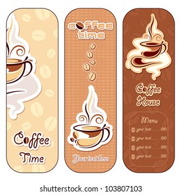 vector illustration of collection of template for coffee