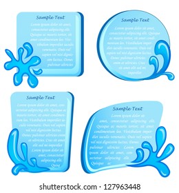 vector illustration of collection of template with wave