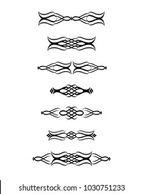 Vector Illustration. Collection of text delimiters and design elements.
