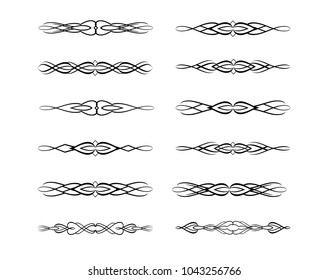 Vector Illustration. Collection of text delimiters and design elements.