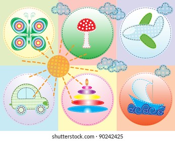 Vector Illustration: vector collection of toys