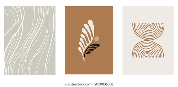 Vector illustration collection - trendy abstract creative minimalist prints and compositions  for wall art decoration, posters, greeting cards
