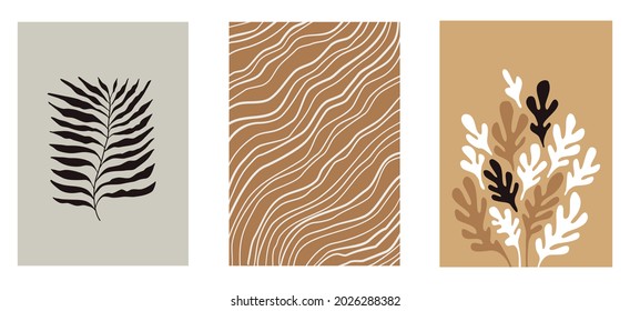 Colección de ilustraciones vectoriales - impresiones y composiciones de diseño abstracto y creativo para la decoración de arte mural, carteles, tarjetas de felicitación