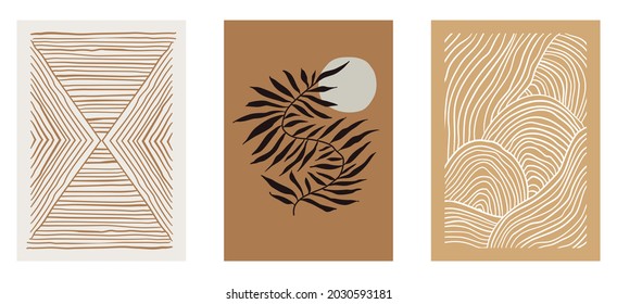 Vector illustration collection - trendy abstract creative minimalist prints and compositions  for wall art decoration, posters, greeting cards
