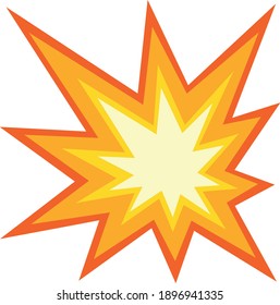 Vector illustration of a collision emoticon