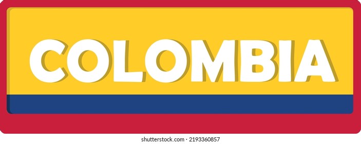 Vector Illustration Colombia Country Banner Stock Vector (Royalty Free ...