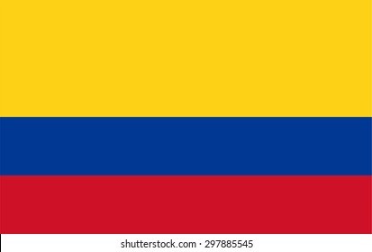 Vector illustration of colombia flag. Rectangular national flag of colombia. Colombian flag