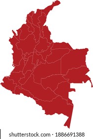 vector illustration of Colombia map