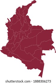 mapa de ilustraciones vectoriales de Colombia