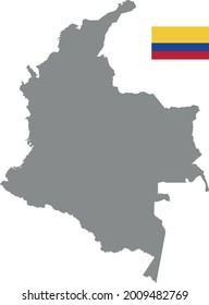 ilustración vectorial del mapa y bandera de Colombia