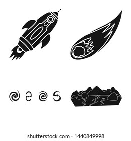 Vector illustration of colonization and sky icon. Set of colonization and galaxy stock vector illustration.