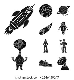 Vector illustration of colonization  and sky logo. Set of colonization  and galaxy  stock vector illustration.