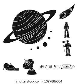Vector illustration of colonization  and sky logo. Set of colonization  and galaxy  stock vector illustration.