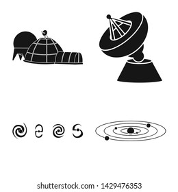Vector illustration of colonization and sky logo. Collection of colonization and galaxy vector icon for stock.