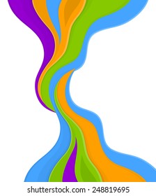 Vector illustration of Color abstract on white background
