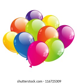 Vector illustration of color balloon