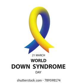 Vector illustration of a color balloon for World Down Syndrome Day.
