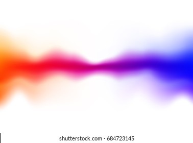 Vector illustration of color blur smoke moving shape for sound visualization. Futuristic dynamic design