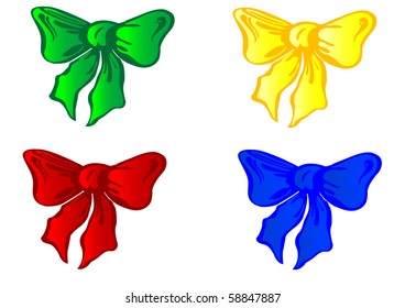 Vector illustration a color bow on a white background
