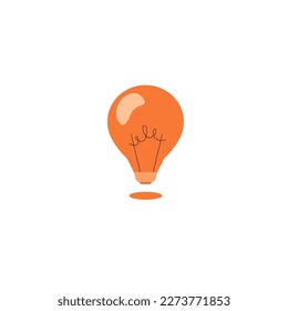 Vector illustration with color bulb on white background. Bright Colored Abstract Image. Late Updates Presented. Cartoon picture to cobmine objects.