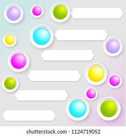 vector illustration color buttons banner