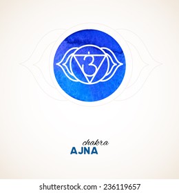 Vector illustration of Color chakra watercolor design