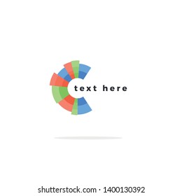 Vector Illustration of Color Circle Wheel Blue Green Red