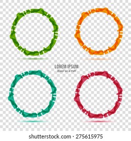 Vector illustration. Color circles. Business Abstract Circle icon. Corporate, Media, Technology styles vector logo design template.Transparent