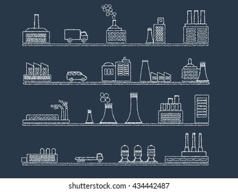 Vector illustration of color factory