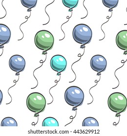 Vector illustration of color full balloons background