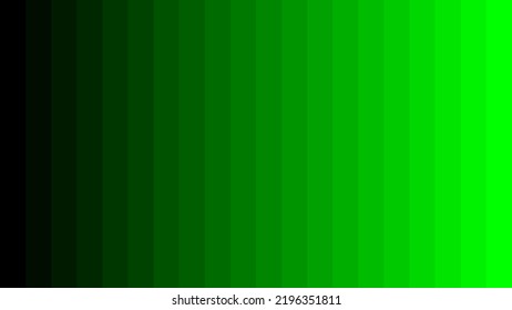 Ilustración vectorial del gradiente de color del vector negro al verde. Diseño de fondo de paleta de colores de negro a verde. Ilustración vectorial de paleta de color de negro a verde. Fondo de franjas verticales.
