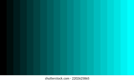 Vector Illustration of color gradient from black to cyan vector. black to cyan color palette background design. Vertical Stripes Background.
