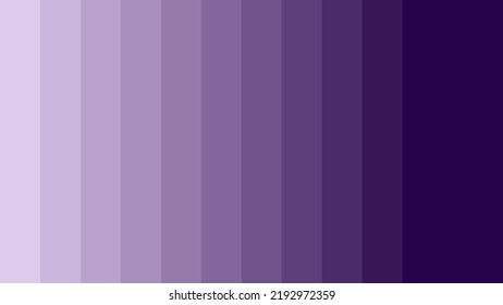 Vector Illustration of color gradient from light Violet to dark Violet vector. light Violet to dark Violet color palette background design. 