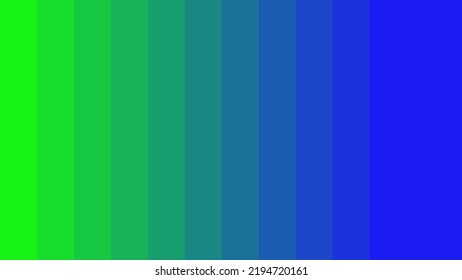 Vector Illustration of color gradient from light green to blue vector. Green to blue color palette vector illustration. Vertical Stripes Background. vector eps10.
