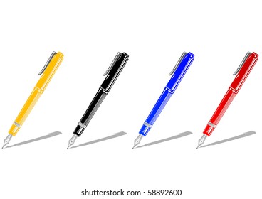 Vector illustration color handles on a white background