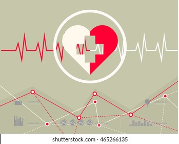 vector illustration of color heart