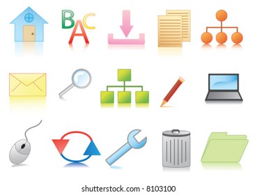 vector illustration of the color icons