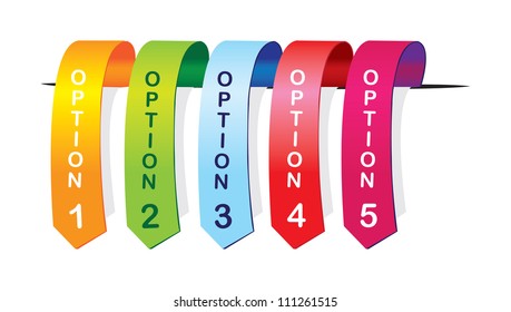 Vector illustration of color labels with area for own copy