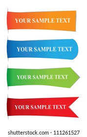 Vector illustration of color labels with area for own copy