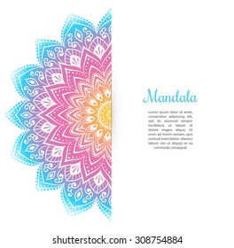 Vector illustration of Color Mandala background