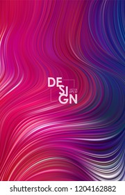 Vector illustration: Color paint flow background. Wave water Liquid shape color backdrop. Trendy Art design.