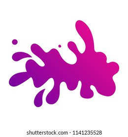 Vector Illustration of Color Paint Splashes