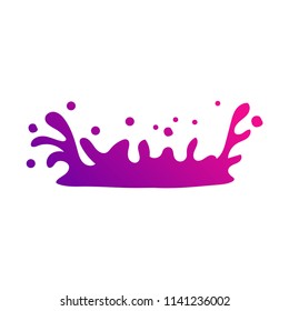Vector Illustration of Color Paint Splashes