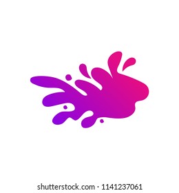 Vector Illustration of Color Paint Splashes